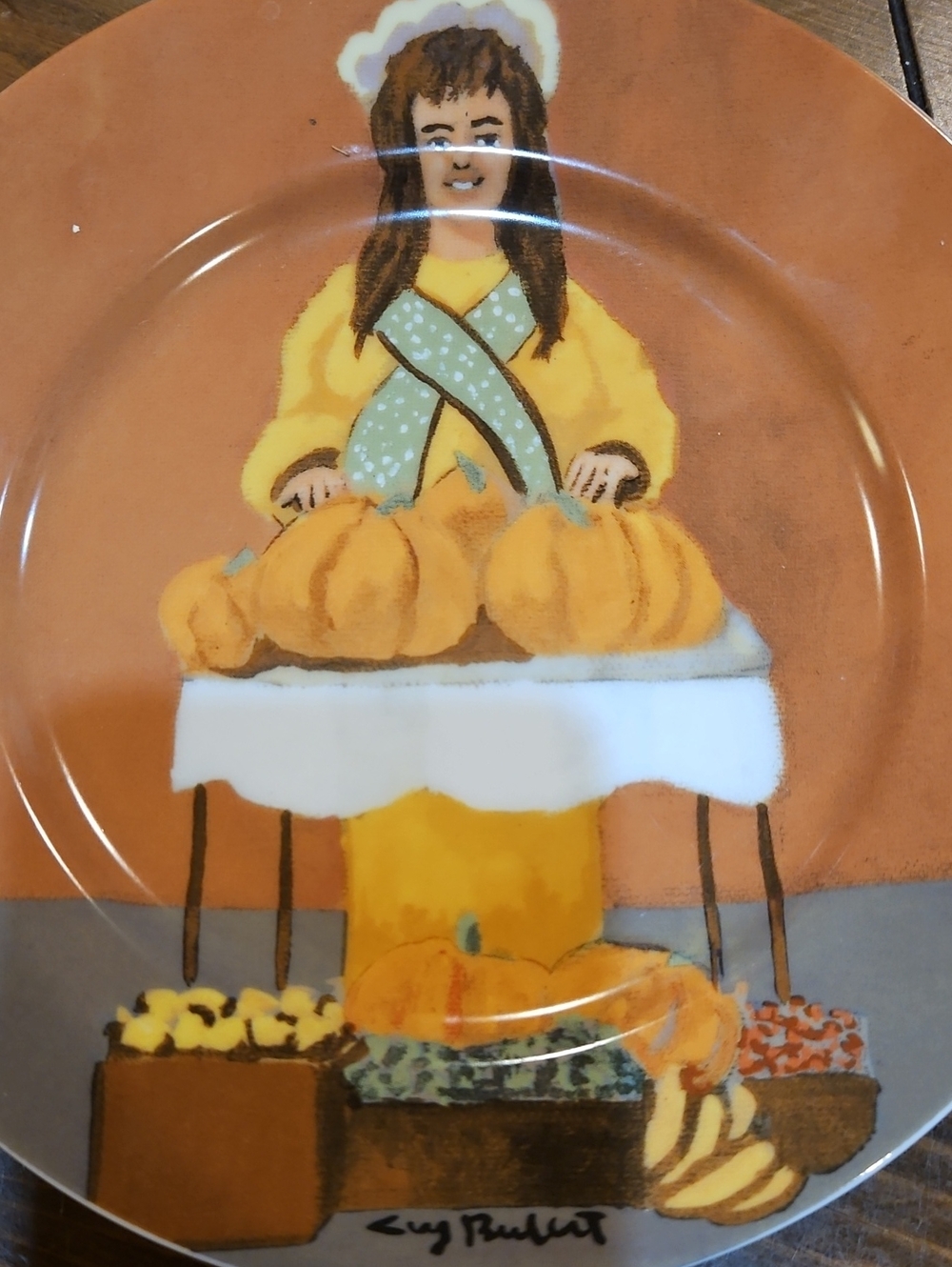 Guy Buffet GBC La Citrouille Dame Gary Buffet Collection Salad Plate